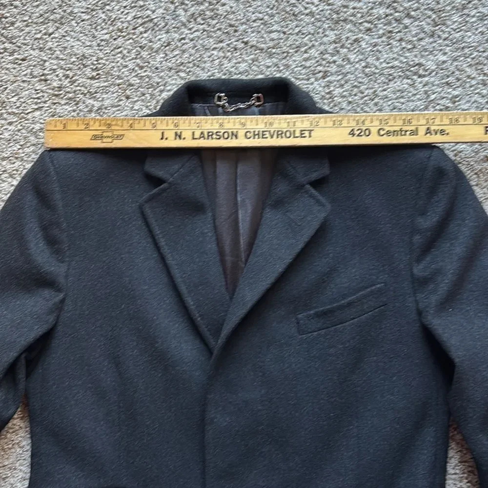 Gucci Made to Measure Tom Ford Era Charcoal Wool Overcoat Zegna Eu 46 US 36-38